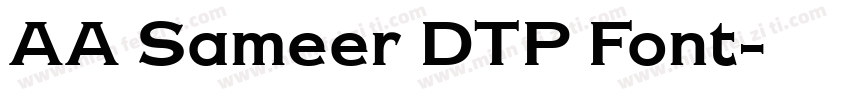 AA Sameer DTP Font字体转换